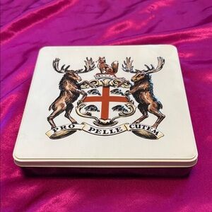 Hudson’s bay White Tin Box with Crest Design